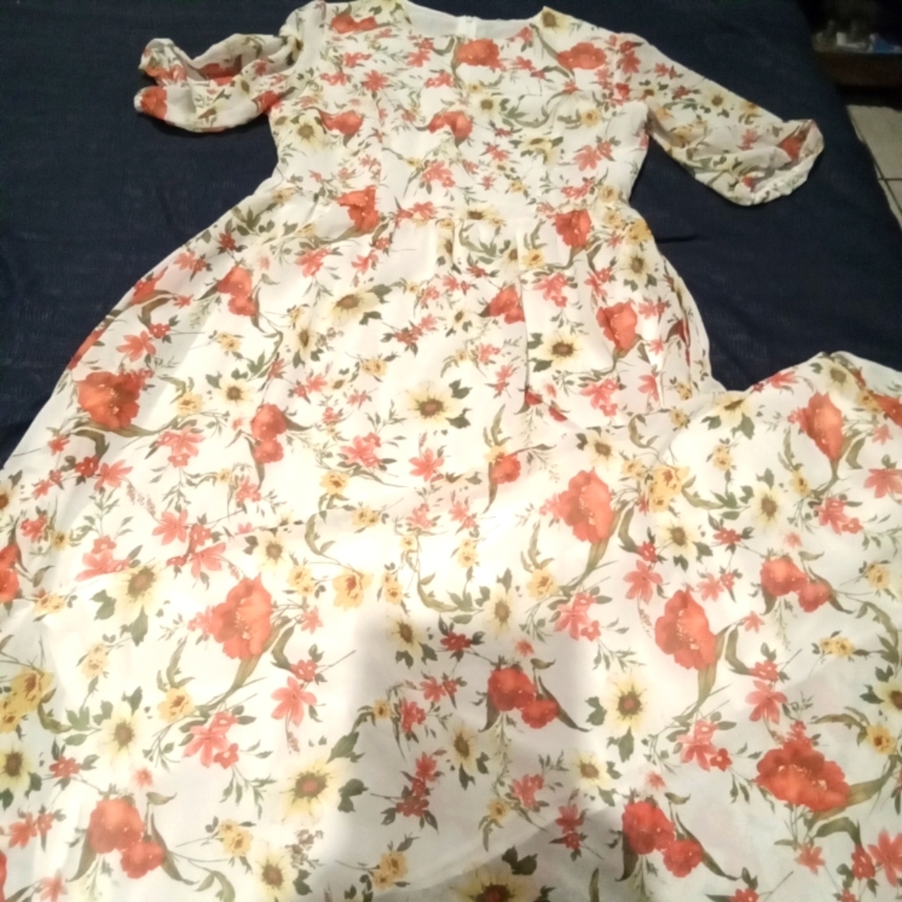 Maxi dress floral print large